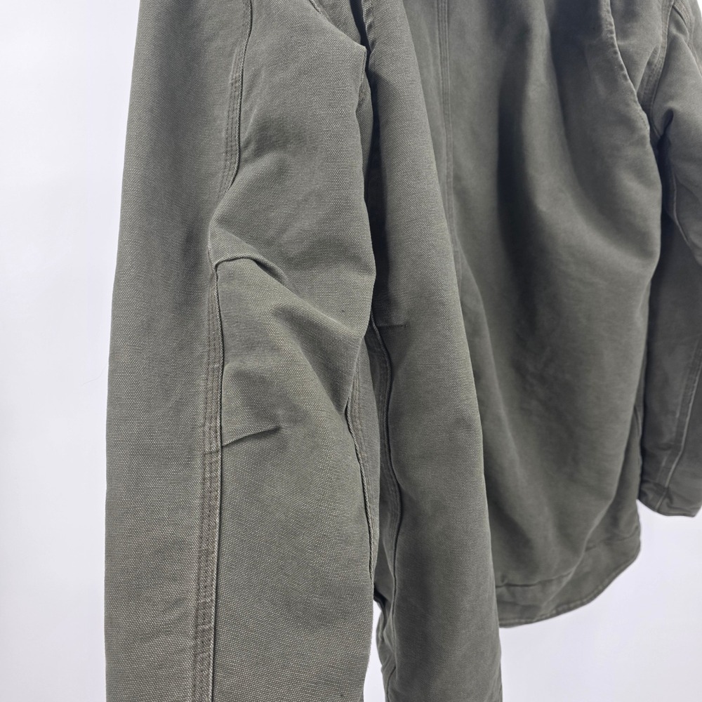 CARHARTT C95 JACKSON COAT MENS MEDIUM ARMY GREEN GRAY SHERPA HOODED JACKET 2014 - Picture 6 of 16